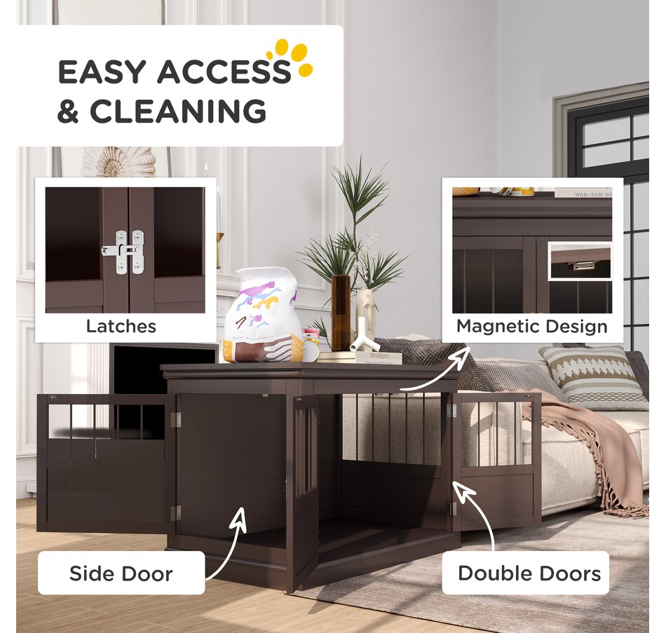 Image 962580_ALTMORE4.jpg, Product 962-580 / Price $136.99, PawHut 31" Dog Crate Furniture End Table with Three Doors for Small Dogs from PawHut on TSC.ca's Home & Garden department