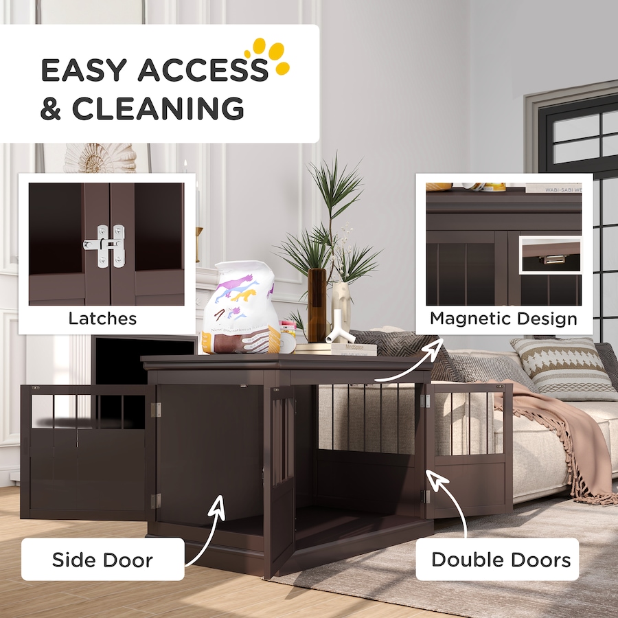Image 962580_ALTMORE4.jpg, Product 962-580 / Price $109.99, PawHut 31" Dog Crate Furniture End Table with Three Doors for Small Dogs from PawHut on TSC.ca's Home & Garden department