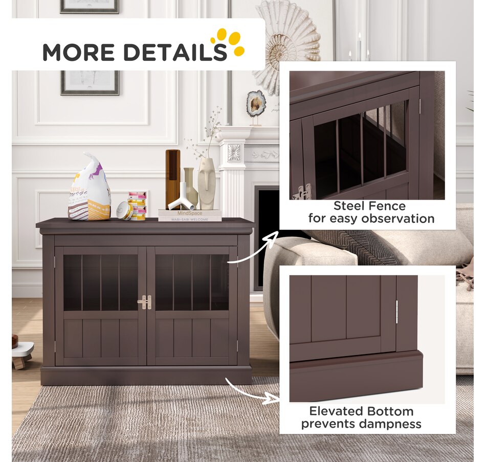 Image 962580_ALTMORE5.jpg, Product 962-580 / Price $136.99, PawHut 31" Dog Crate Furniture End Table with Three Doors for Small Dogs from PawHut on TSC.ca's Home & Garden department