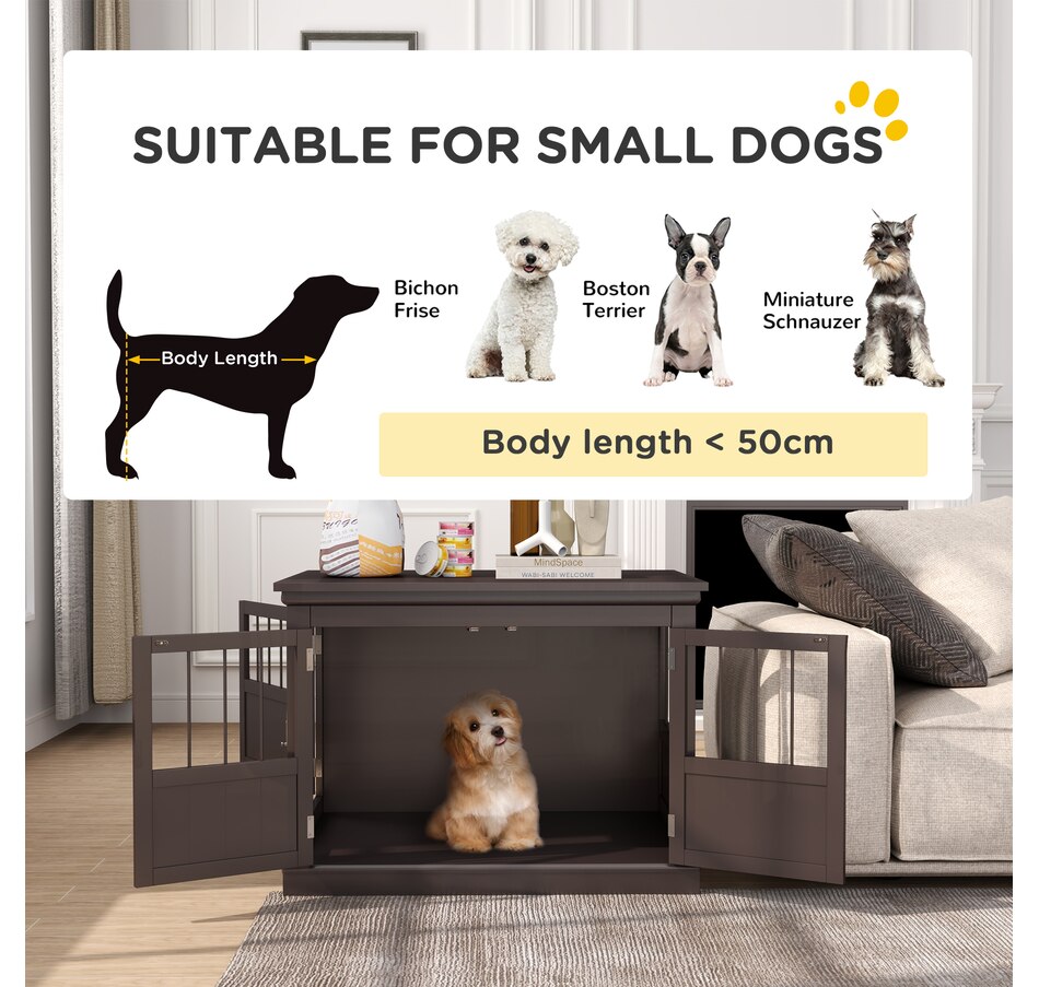 Image 962580_ALTMORE6.jpg, Product 962-580 / Price $136.99, PawHut 31" Dog Crate Furniture End Table with Three Doors for Small Dogs from PawHut on TSC.ca's Home & Garden department