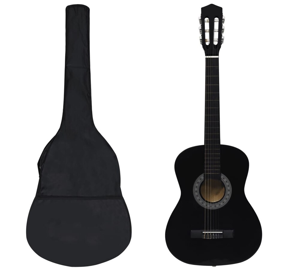 Classical Guitar Set for Beginners 8 pcs Black 3/4 36"