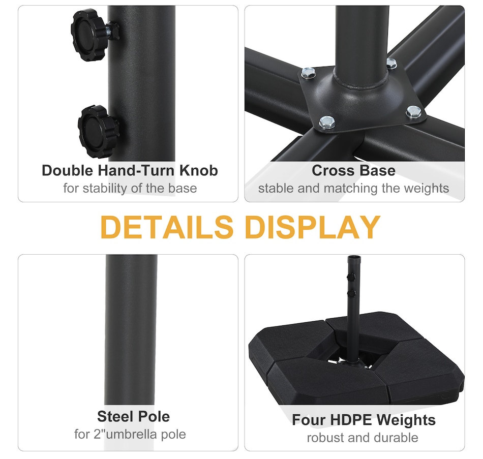 Image 964258_ALTMORE4.jpg, Product 964-258 / Price $113.99, Outsunny Umbrella Stand from Outsunny on TSC.ca's Home & Garden department