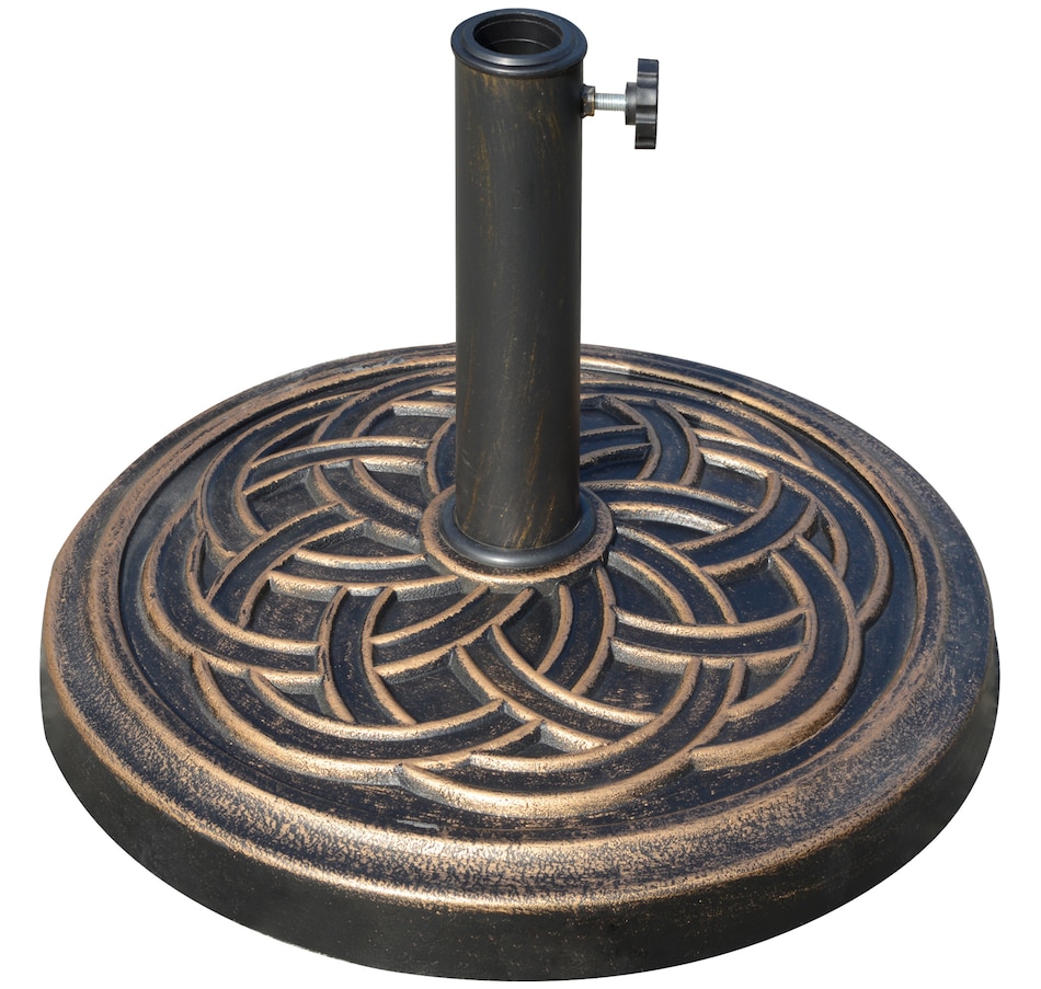 Image 964262.jpg, Product 964-262 / Price $59.99, Outsunny 25 lb Patio Umbrella Base Market Umbrella Base Stand Bronze from Outsunny on TSC.ca's Home & Garden department