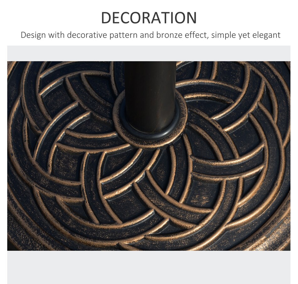 Image 964262_ALTMORE5.jpg, Product 964-262 / Price $59.99, Outsunny 25 lb Patio Umbrella Base Market Umbrella Base Stand Bronze from Outsunny on TSC.ca's Home & Garden department