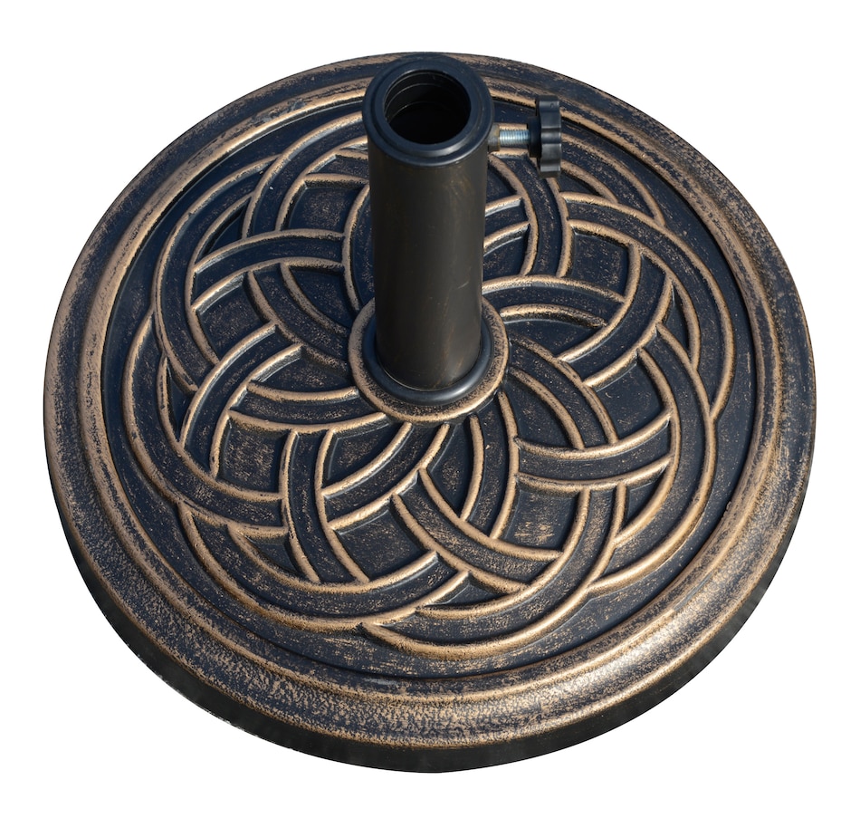 Image 964262_ALTMORE6.jpg, Product 964-262 / Price $59.99, Outsunny 25 lb Patio Umbrella Base Market Umbrella Base Stand Bronze from Outsunny on TSC.ca's Home & Garden department