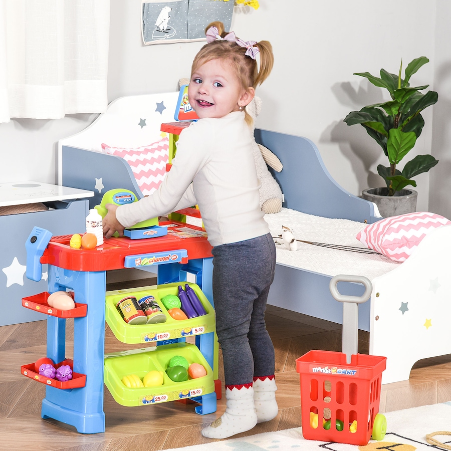 Image 964273_ALTMORE2.jpg, Product 964-273 / Price $62.99, Qaba Supermarket Playset Cash Register Toy for Kids Pretend Play Toy from Qaba on TSC.ca's Toys & Hobbies department