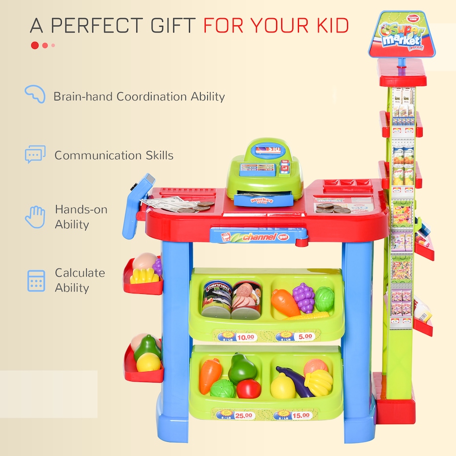Image 964273_ALTMORE5.jpg, Product 964-273 / Price $62.99, Qaba Supermarket Playset Cash Register Toy for Kids Pretend Play Toy from Qaba on TSC.ca's Toys & Hobbies department