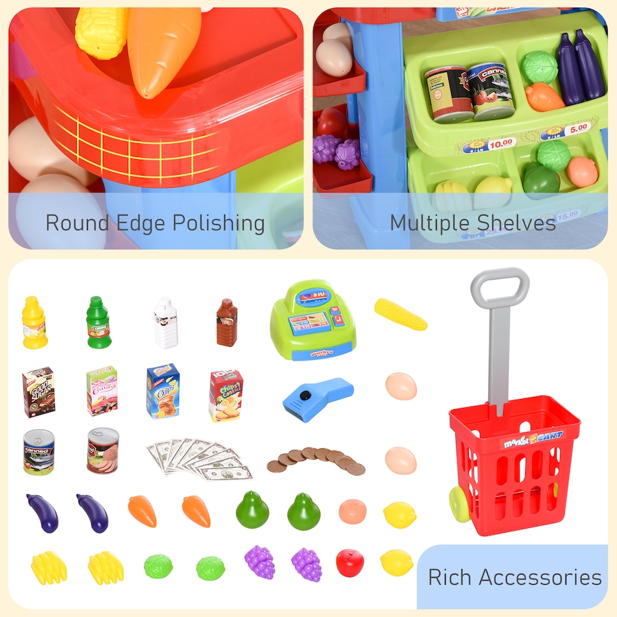 Image 964273_ALTMORE6.jpg, Product 964-273 / Price $62.99, Qaba Supermarket Playset Cash Register Toy for Kids Pretend Play Toy from Qaba on TSC.ca's Toys & Hobbies department