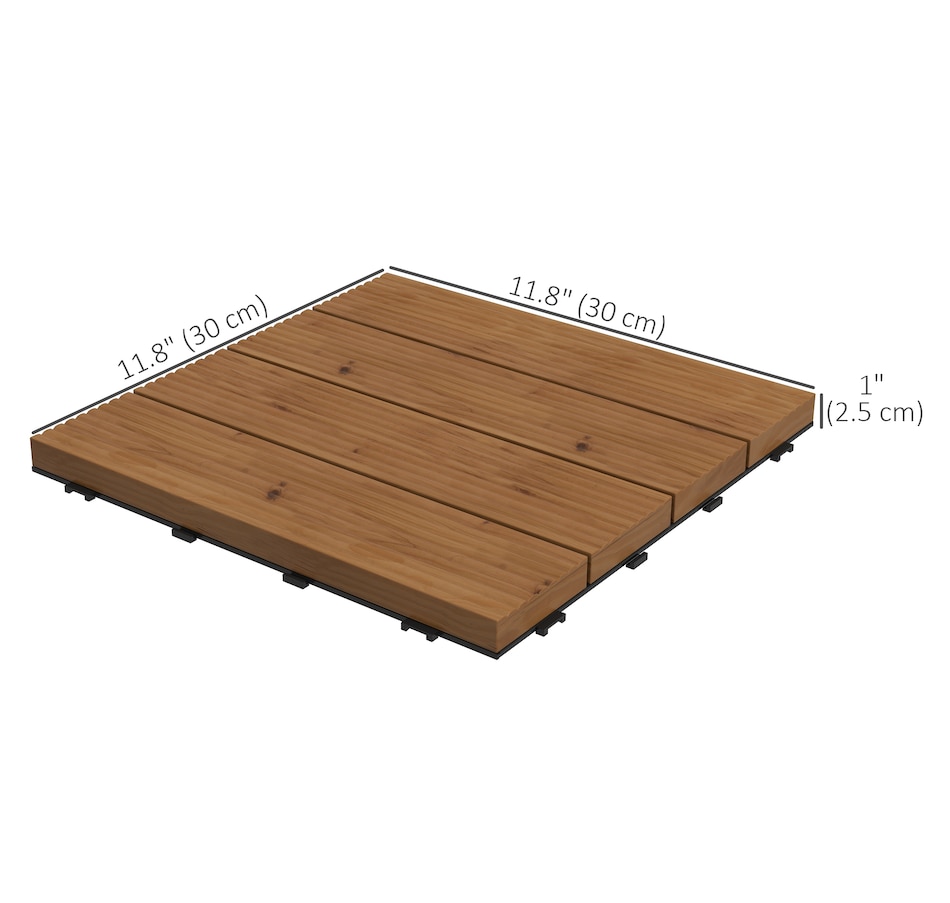Image 964280_ALTMORE2.jpg, Product 964-280 / Price $66.99, Outsunny 12 Pcs Wooden Interlocking Decking Tiles from Outsunny on TSC.ca's department