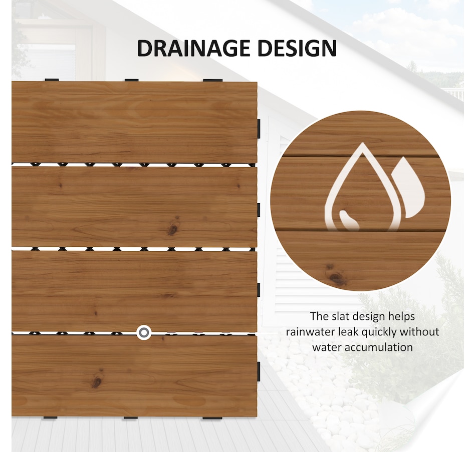 Image 964280_ALTMORE4.jpg, Product 964-280 / Price $66.99, Outsunny 12 Pcs Wooden Interlocking Decking Tiles from Outsunny on TSC.ca's department