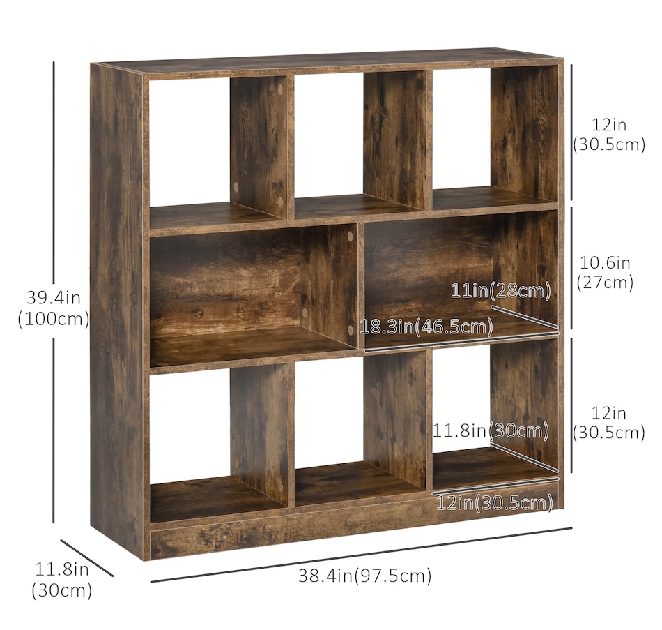 Image 964289_ALTMORE2.jpg, Product 964-289 / Price $109.99, HOMCOM Storage Shelf 3-Tier Bookcase Display Rack, Home Office Living Room from HOMCOM on TSC.ca's department