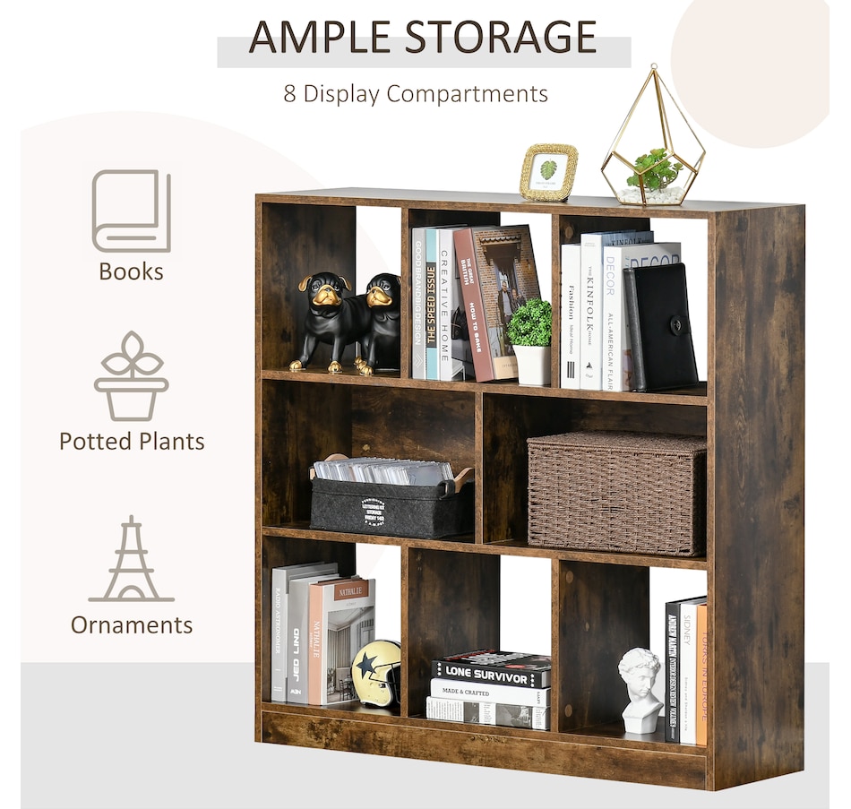 Image 964289_ALTMORE4.jpg, Product 964-289 / Price $109.99, HOMCOM Storage Shelf 3-Tier Bookcase Display Rack, Home Office Living Room from HOMCOM on TSC.ca's department