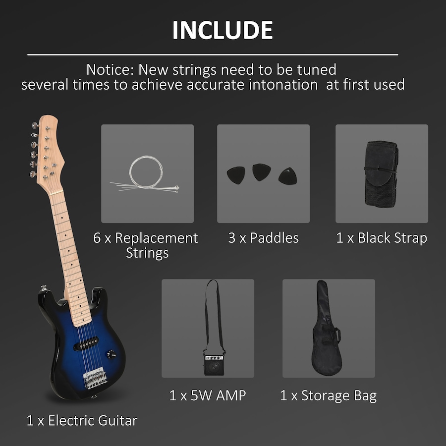 Image 964291_ALTMORE3.jpg, Product 964-291 / Price $92.99, HOMCOM 30" Electric Guitar with Amp for Beginners, Storage Bag from HOMCOM on TSC.ca's Toys & Hobbies department