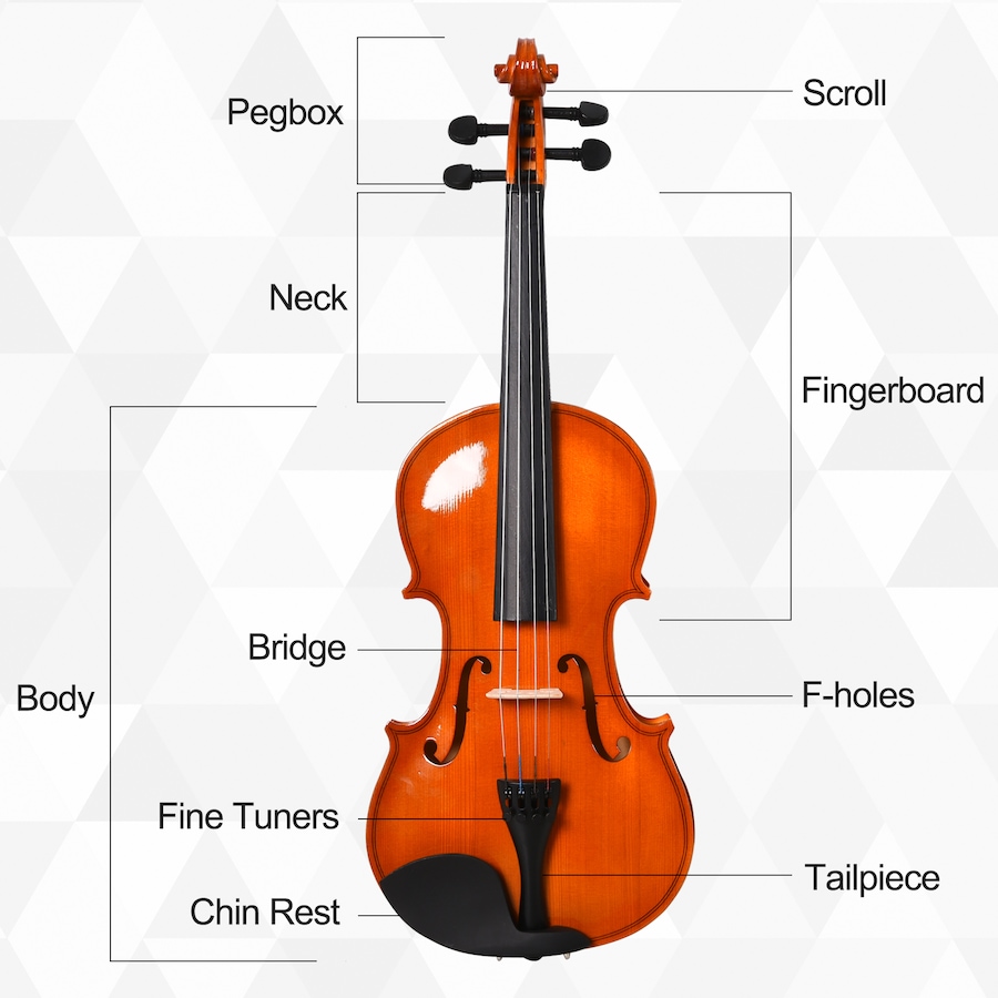 Image 964292_ALTMORE4.jpg, Product 964-292 / Price $72.99, Soozier 4/4 Violin Maple Wood Full Set of Accessories Storage Box from Soozier on TSC.ca's Toys & Hobbies department