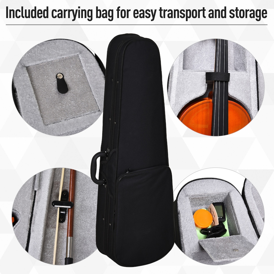 Image 964292_ALTMORE5.jpg, Product 964-292 / Price $72.99, Soozier 4/4 Violin Maple Wood Full Set of Accessories Storage Box from Soozier on TSC.ca's Toys & Hobbies department