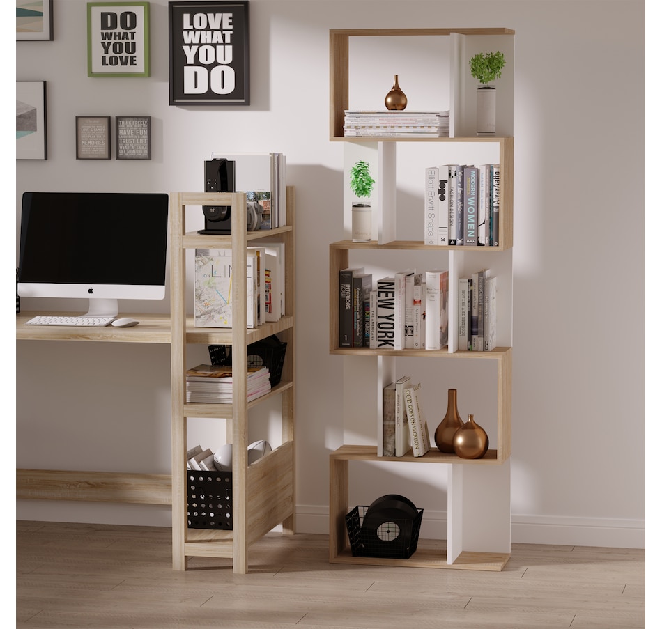 Image 964294_ALTMORE1.jpg, Product 964-294 / Price $119.99 - $122.99, HOMCOM Bookcase 5-Tier Display Storage Shelf Room Divider Home Office from HOMCOM on TSC.ca's department