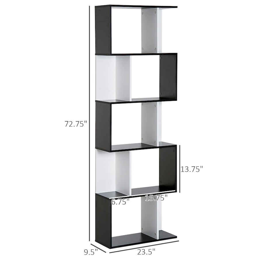 Image 964294_ALTMORE10.jpg, Product 964-294 / Price $119.99 - $122.99, HOMCOM Bookcase 5-Tier Display Storage Shelf Room Divider Home Office from HOMCOM on TSC.ca's department