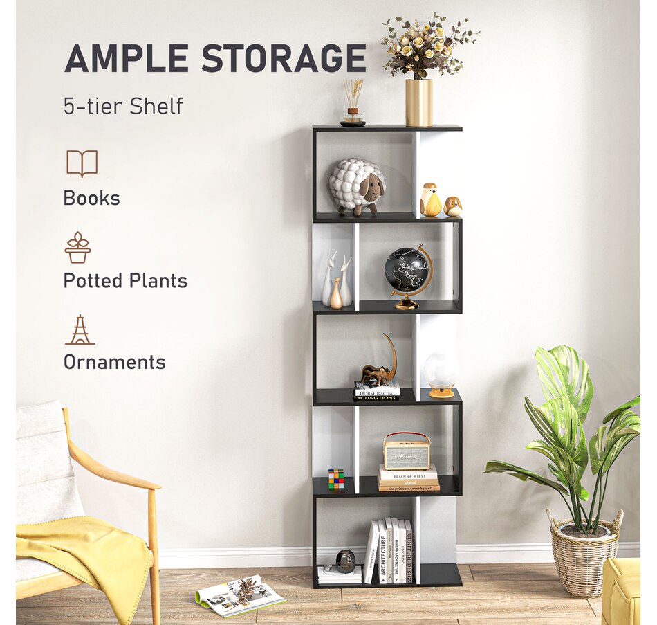 Image 964294_ALTMORE11.jpg, Product 964-294 / Price $119.99 - $122.99, HOMCOM Bookcase 5-Tier Display Storage Shelf Room Divider Home Office from HOMCOM on TSC.ca's department