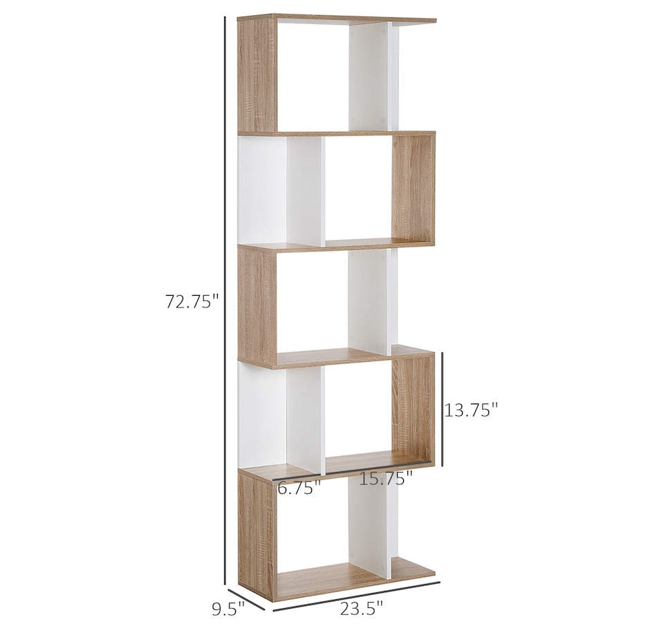 Image 964294_ALTMORE2.jpg, Product 964-294 / Price $119.99 - $122.99, HOMCOM Bookcase 5-Tier Display Storage Shelf Room Divider Home Office from HOMCOM on TSC.ca's department