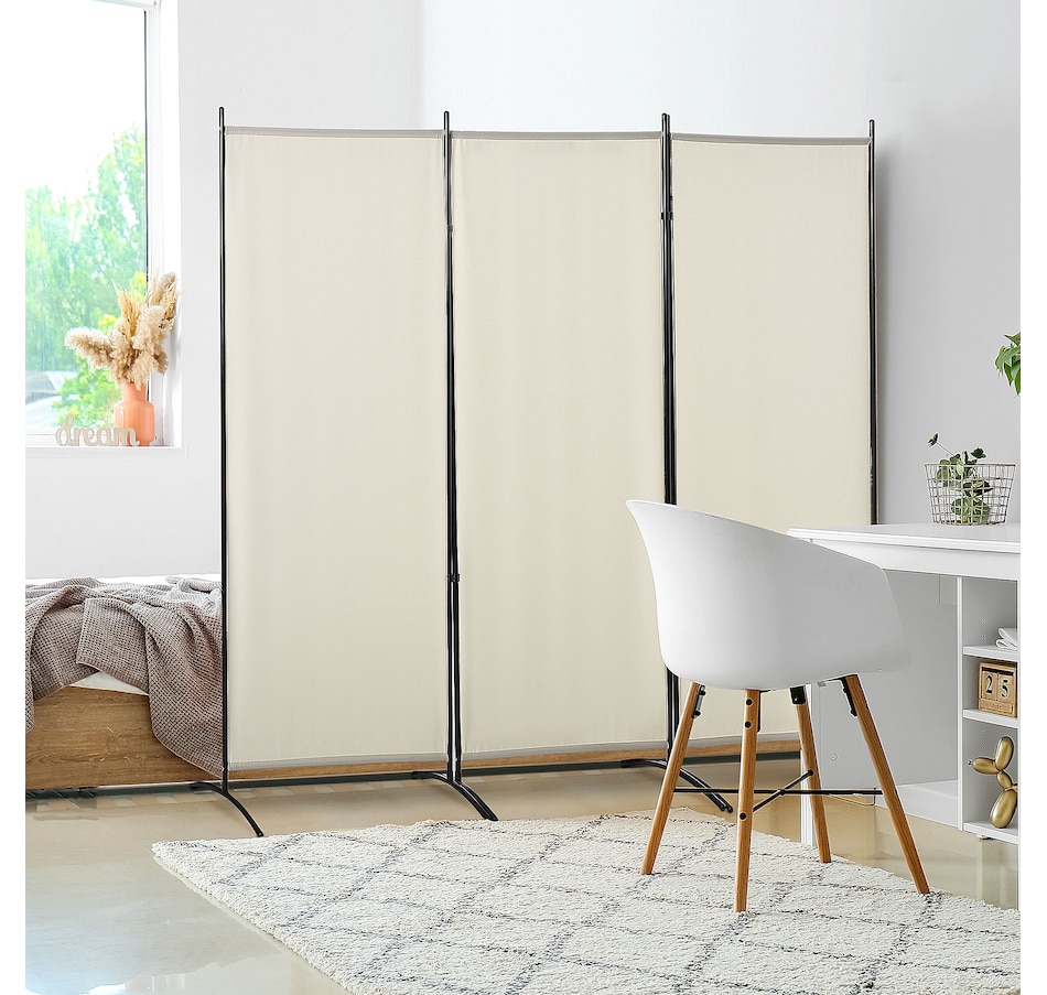 Image 964299_ALTMORE1.jpg, Product 964-299 / Price $80.99, HOMCOM 6' 3 Panel Room Divider, Double Hinged Privacy Screen, Beige from HOMCOM on TSC.ca's Home & Garden department
