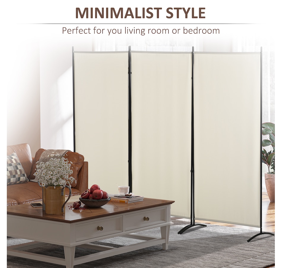 Image 964299_ALTMORE6.jpg, Product 964-299 / Price $80.99, HOMCOM 6' 3 Panel Room Divider, Double Hinged Privacy Screen, Beige from HOMCOM on TSC.ca's Home & Garden department