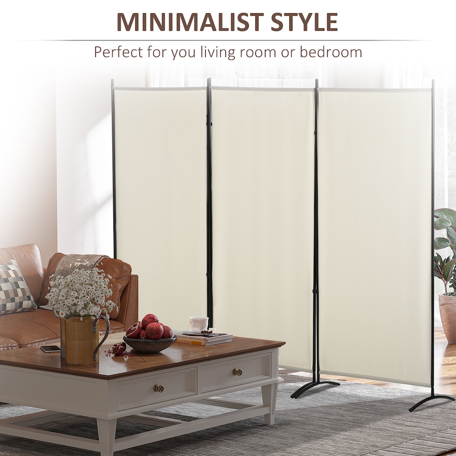 Image 964299_ALTMORE6.jpg, Product 964-299 / Price $80.99, HOMCOM 6' 3 Panel Room Divider, Double Hinged Privacy Screen, Beige from HOMCOM on TSC.ca's Home & Garden department