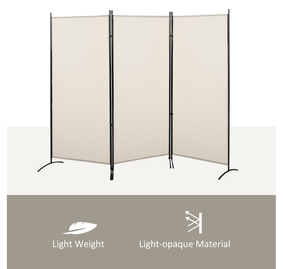 Image 964299_ALTMORE7.jpg, Product 964-299 / Price $80.99, HOMCOM 6' 3 Panel Room Divider, Double Hinged Privacy Screen, Beige from HOMCOM on TSC.ca's Home & Garden department
