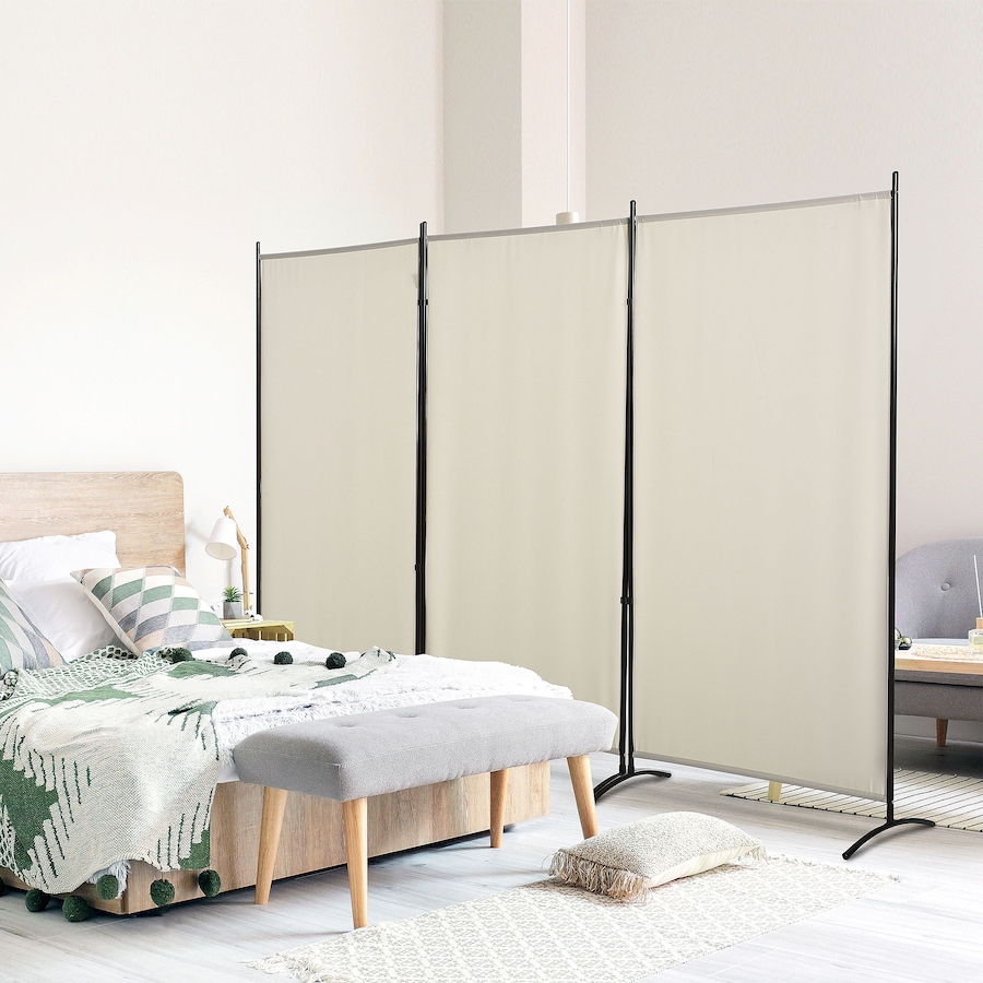 Image 964299_ALTMORE8.jpg, Product 964-299 / Price $80.99, HOMCOM 6' 3 Panel Room Divider, Double Hinged Privacy Screen, Beige from HOMCOM on TSC.ca's Home & Garden department