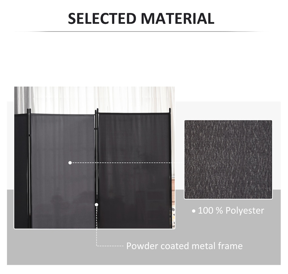 Image 964301_ALTMORE4.jpg, Product 964-301 / Price $84.99, HOMCOM 6' 3 Panel Room Divider, Double Hinged Privacy Screen, Grey from HOMCOM on TSC.ca's Home & Garden department