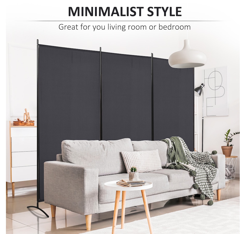 Image 964301_ALTMORE6.jpg, Product 964-301 / Price $84.99, HOMCOM 6' 3 Panel Room Divider, Double Hinged Privacy Screen, Grey from HOMCOM on TSC.ca's Home & Garden department