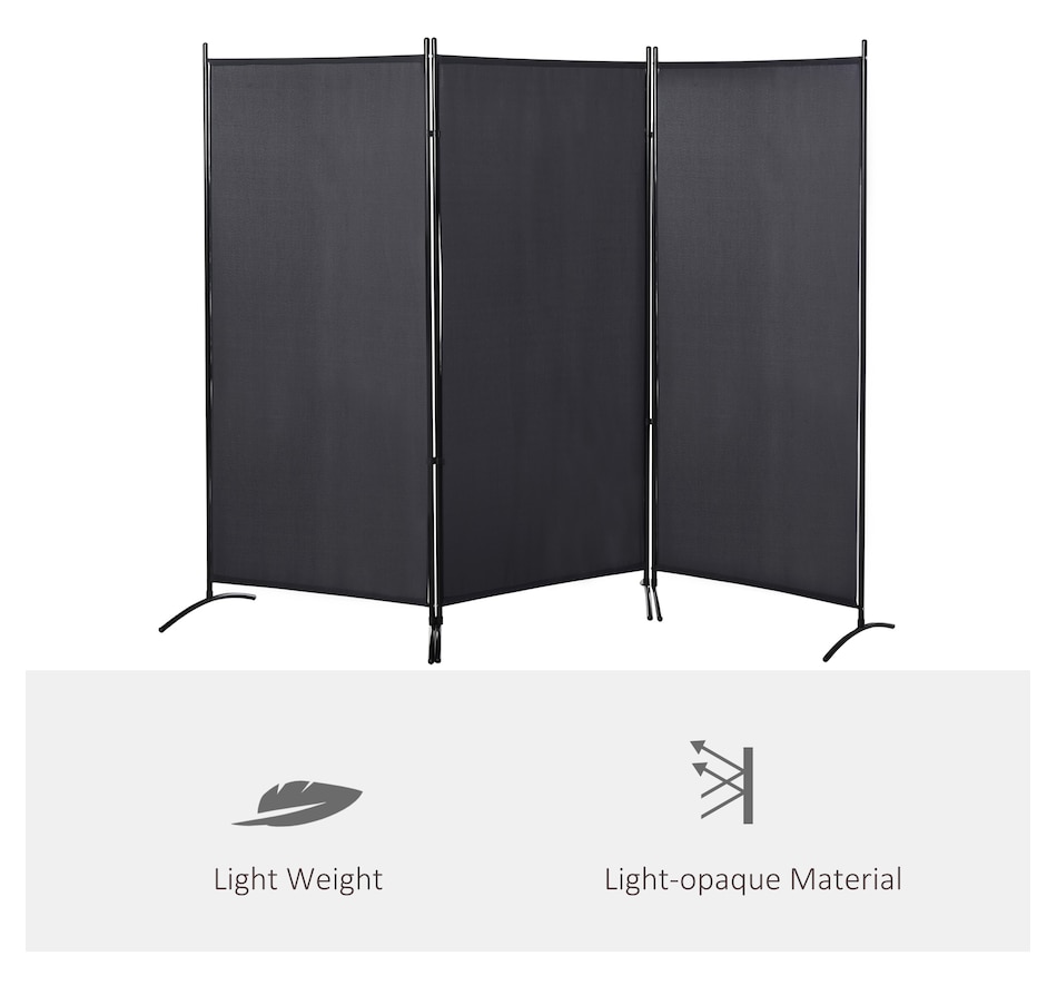 Image 964301_ALTMORE7.jpg, Product 964-301 / Price $84.99, HOMCOM 6' 3 Panel Room Divider, Double Hinged Privacy Screen, Grey from HOMCOM on TSC.ca's Home & Garden department