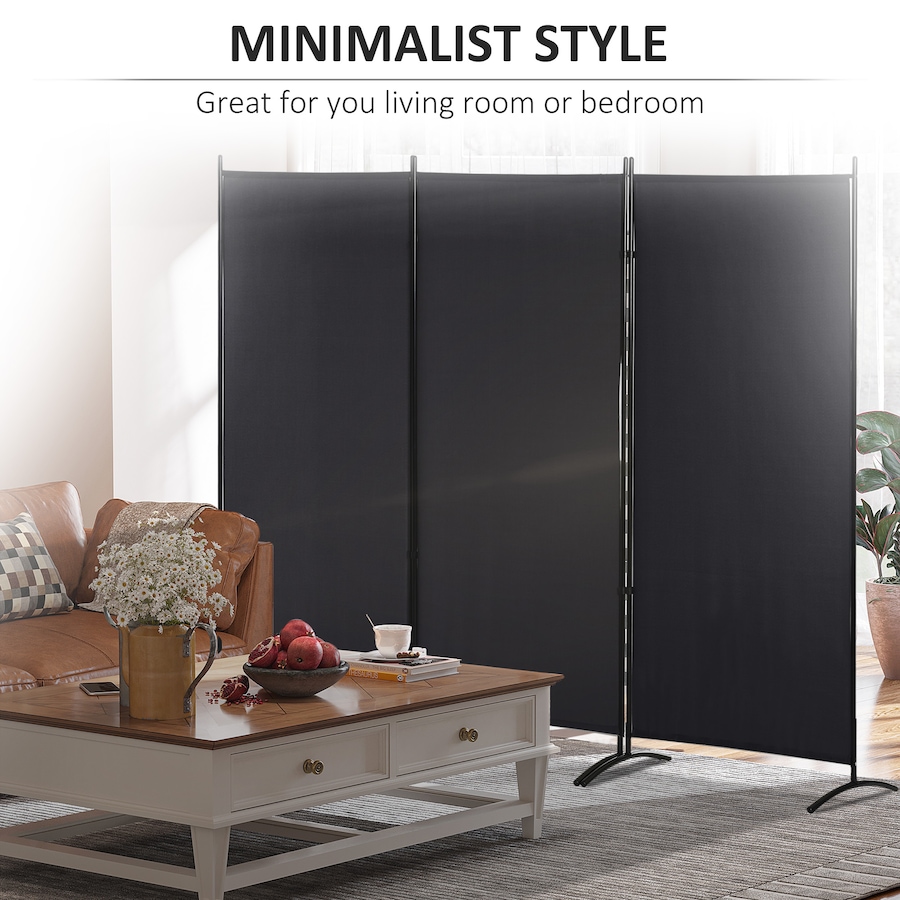 Image 964306_ALTMORE6.jpg, Product 964-306 / Price $84.99, HOMCOM 6' 3 Panel Room Divider, Double Hinged Privacy Screen, Black from HOMCOM on TSC.ca's Home & Garden department