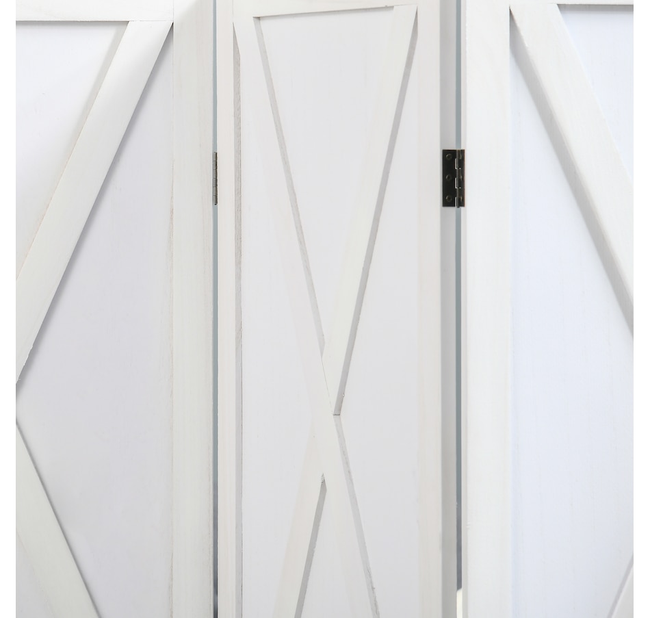 Image 964307_ALTMORE8.jpg, Product 964-307 / Price $162.99, HOMCOM 4-Panel Privacy Screen with Foldable Design Wood Frame White 5.6FT from HOMCOM on TSC.ca's Home & Garden department