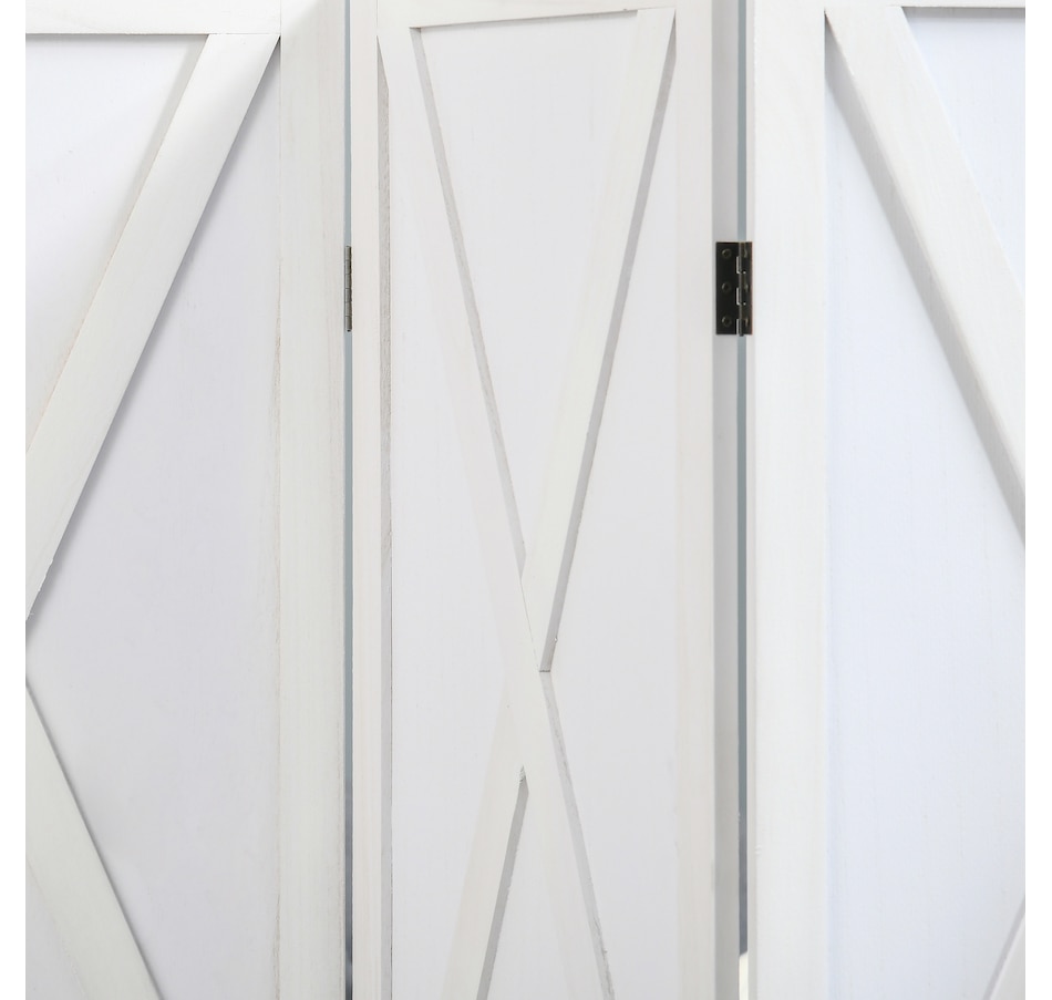 Image 964309_ALTMORE8.jpg, Product 964-309 / Price $137.99, HOMCOM 3-Panel Privacy Screen with Foldable Design Wood Frame White 5.6FT from HOMCOM on TSC.ca's Home & Garden department