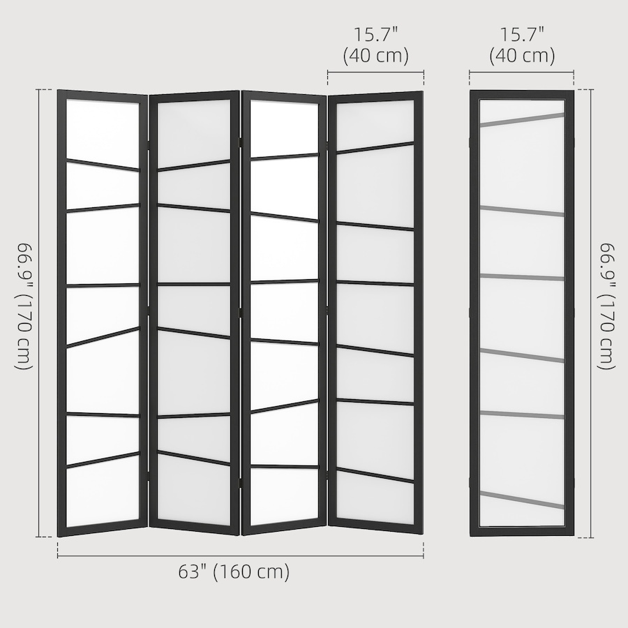 Image 964313_ALTMORE2.jpg, Product 964-313 / Price $109.99 - $159.99, HOMCOM Folding Room Divider, Privacy Screen for Home Office, White from HOMCOM on TSC.ca's Home & Garden department