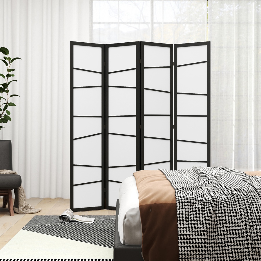 Image 964313_ALTMORE7.jpg, Product 964-313 / Price $109.99 - $159.99, HOMCOM Folding Room Divider, Privacy Screen for Home Office, White from HOMCOM on TSC.ca's Home & Garden department