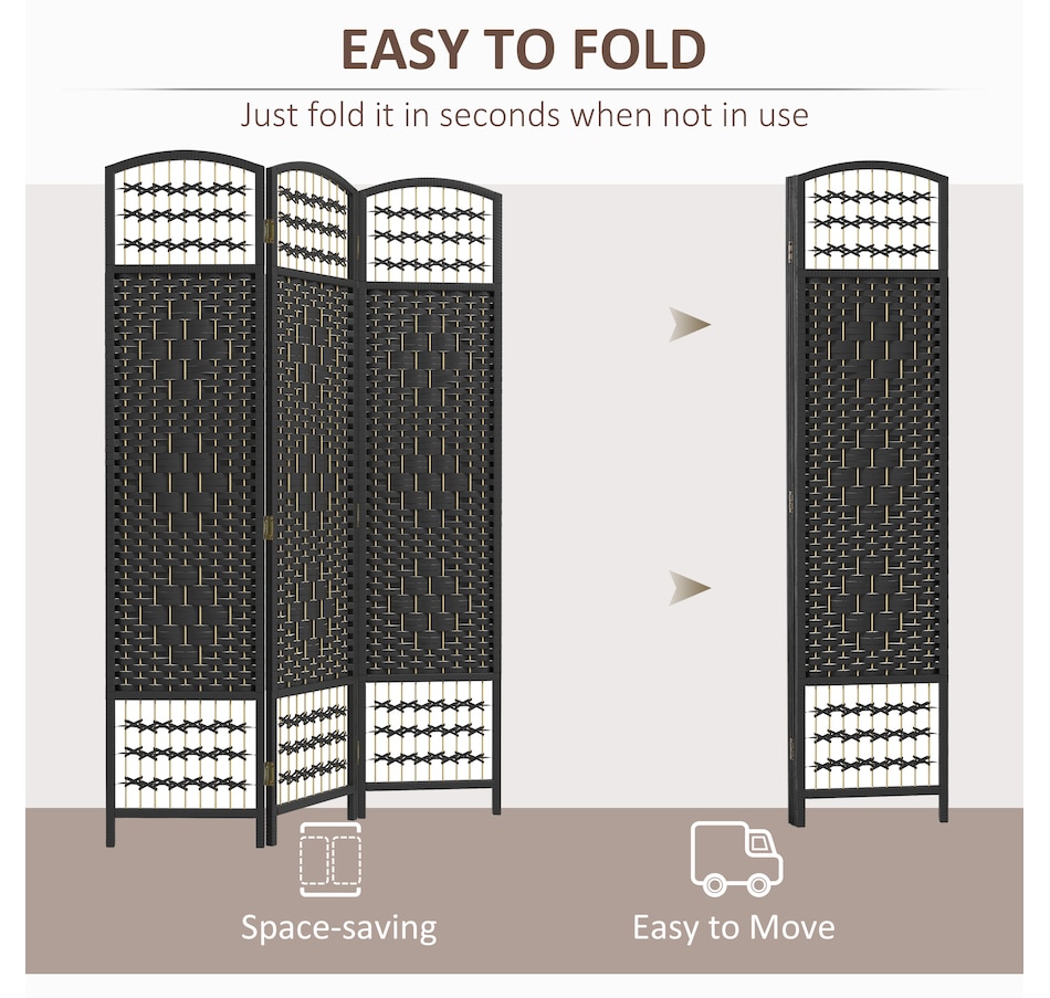 Image 964314_ALTMORE11.jpg, Product 964-314 / Price $72.99 - $79.99, HOMCOM 5.6ft Folding Room Divider, Freestanding Privacy Screen for Bedroom from HOMCOM on TSC.ca's Home & Garden department