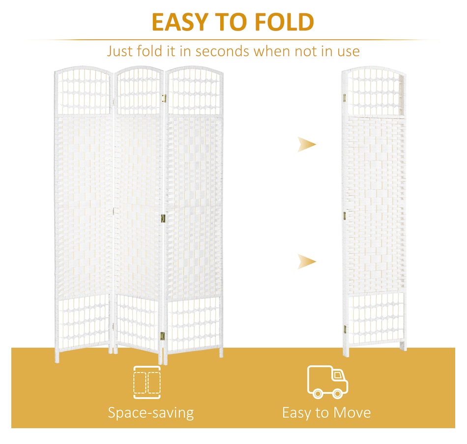 Image 964314_ALTMORE19.jpg, Product 964-314 / Price $72.99 - $79.99, HOMCOM 5.6ft Folding Room Divider, Freestanding Privacy Screen for Bedroom from HOMCOM on TSC.ca's Home & Garden department