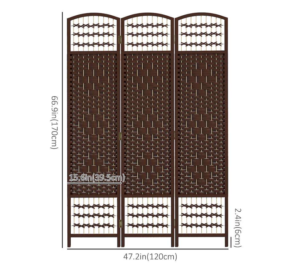 Image 964314_ALTMORE2.jpg, Product 964-314 / Price $72.99 - $79.99, HOMCOM 5.6ft Folding Room Divider, Freestanding Privacy Screen for Bedroom from HOMCOM on TSC.ca's Home & Garden department