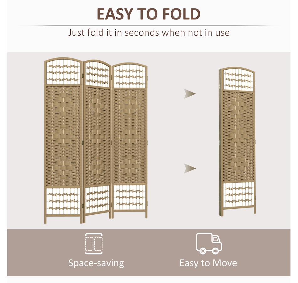 Image 964314_ALTMORE27.jpg, Product 964-314 / Price $72.99 - $79.99, HOMCOM 5.6ft Folding Room Divider, Freestanding Privacy Screen for Bedroom from HOMCOM on TSC.ca's Home & Garden department