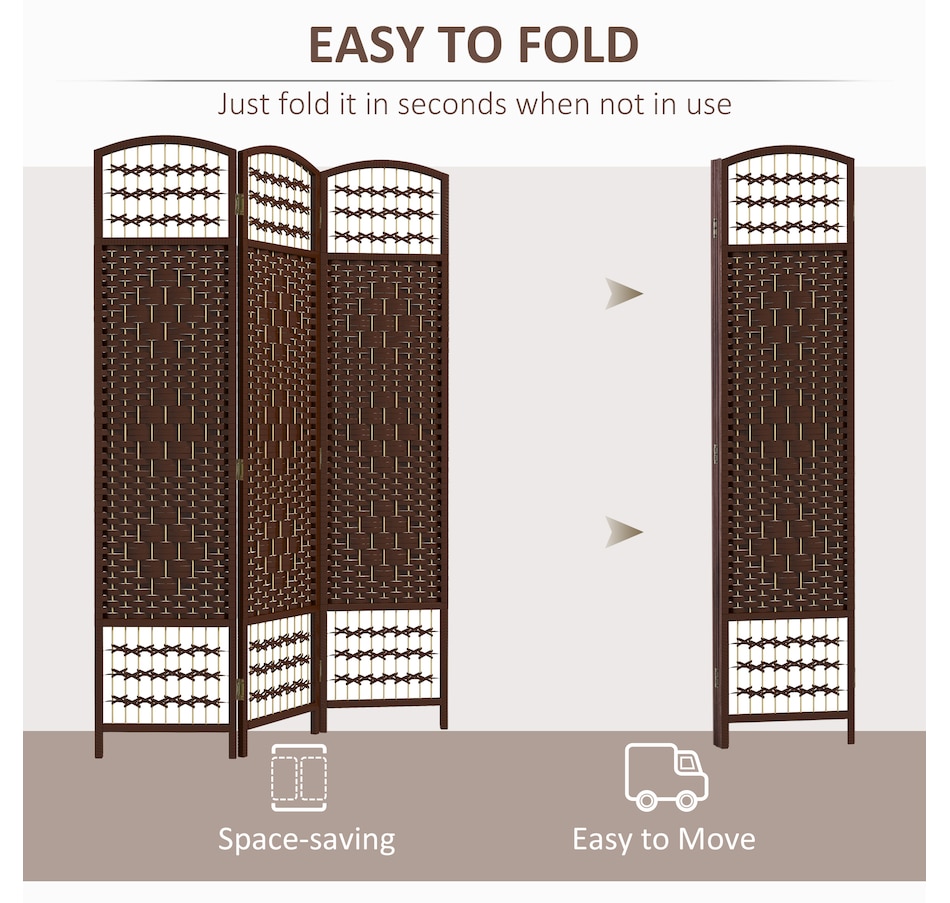 Image 964314_ALTMORE3.jpg, Product 964-314 / Price $72.99 - $79.99, HOMCOM 5.6ft Folding Room Divider, Freestanding Privacy Screen for Bedroom from HOMCOM on TSC.ca's Home & Garden department