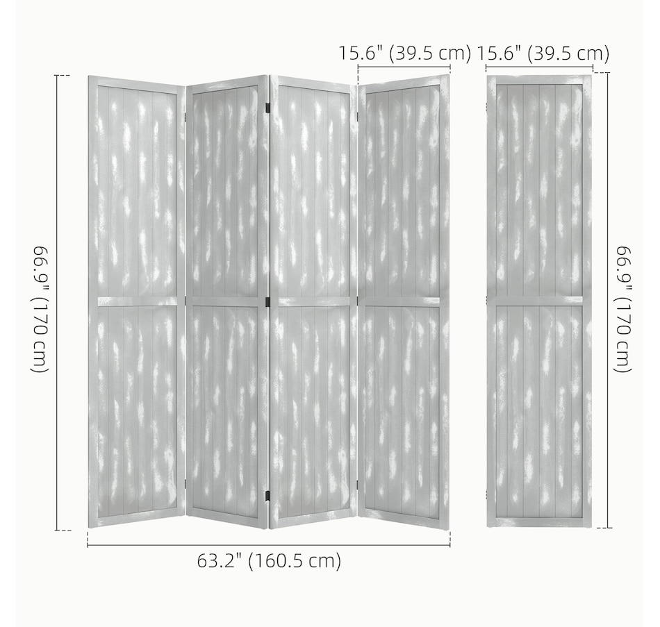 Image 964317_ALTMORE10.jpg, Product 964-317 / Price $89.99 - $129.99, HOMCOM 5.5' 4 Panel Room Divider Folding Privacy Screen Panels from HOMCOM on TSC.ca's Home & Garden department