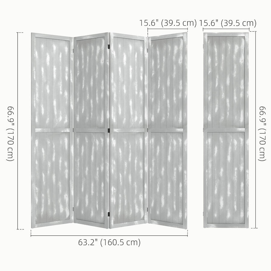 Image 964317_ALTMORE10.jpg, Product 964-317 / Price $119.99, HOMCOM 5.5' 4 Panel Room Divider Folding Privacy Screen Panels from HOMCOM on TSC.ca's Home & Garden department