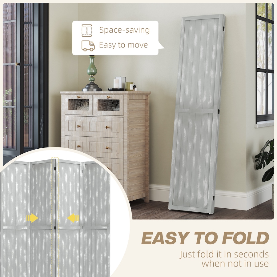 Image 964317_ALTMORE11.jpg, Product 964-317 / Price $119.99, HOMCOM 5.5' 4 Panel Room Divider Folding Privacy Screen Panels from HOMCOM on TSC.ca's Home & Garden department