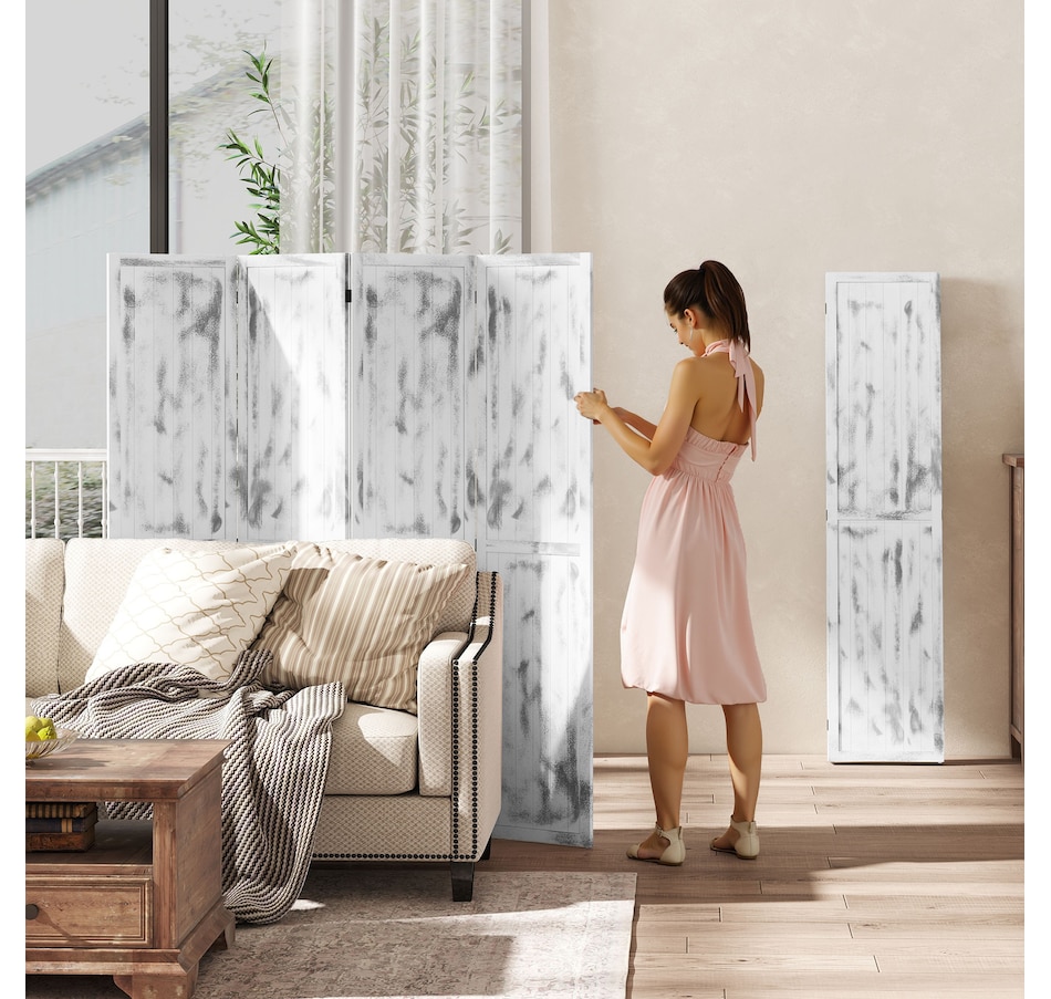 Image 964317_ALTMORE6.jpg, Product 964-317 / Price $89.99 - $129.99, HOMCOM 5.5' 4 Panel Room Divider Folding Privacy Screen Panels from HOMCOM on TSC.ca's Home & Garden department