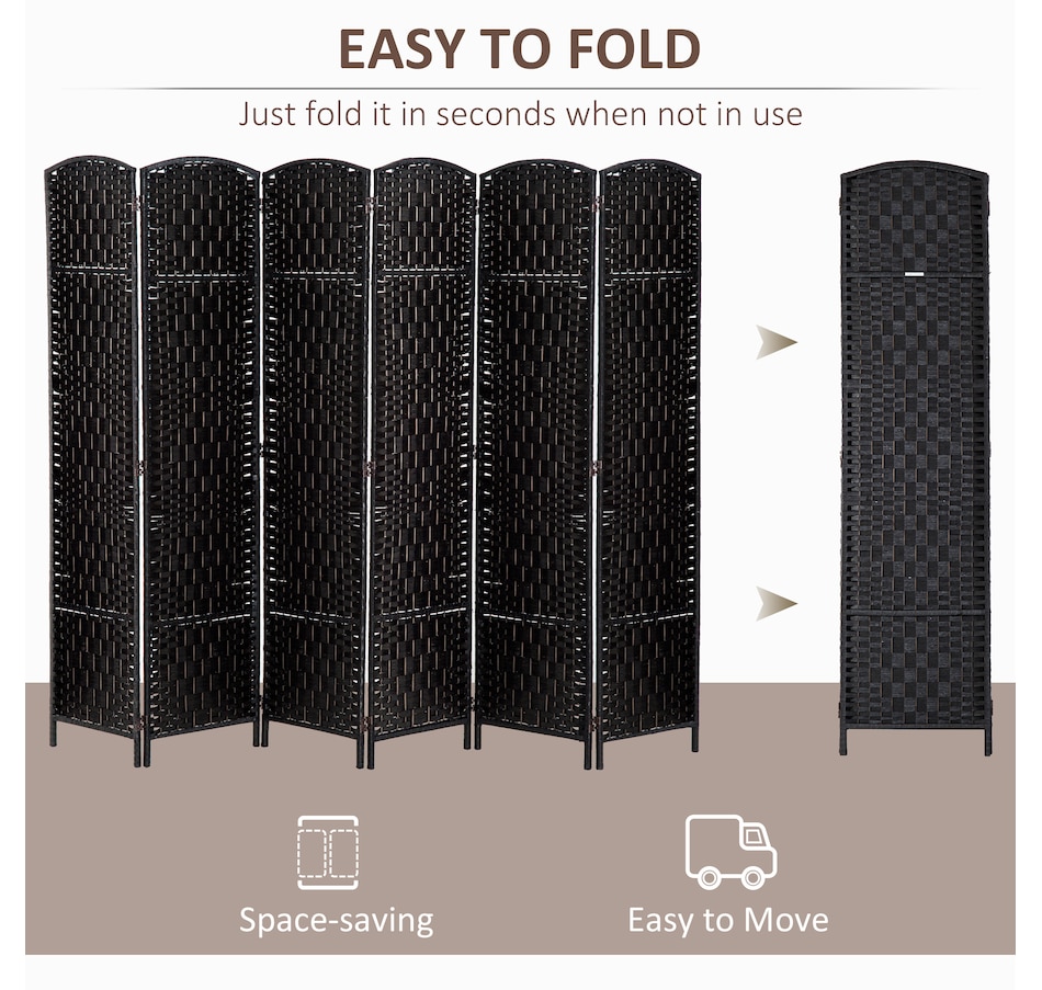 Image 964325_ALTMORE19.jpg, Product 964-325 / Price $129.99 - $149.99, HOMCOM 6 Panel Folding Room Divider Privacy Screen Indoor Home Decoration from HOMCOM on TSC.ca's Home & Garden department