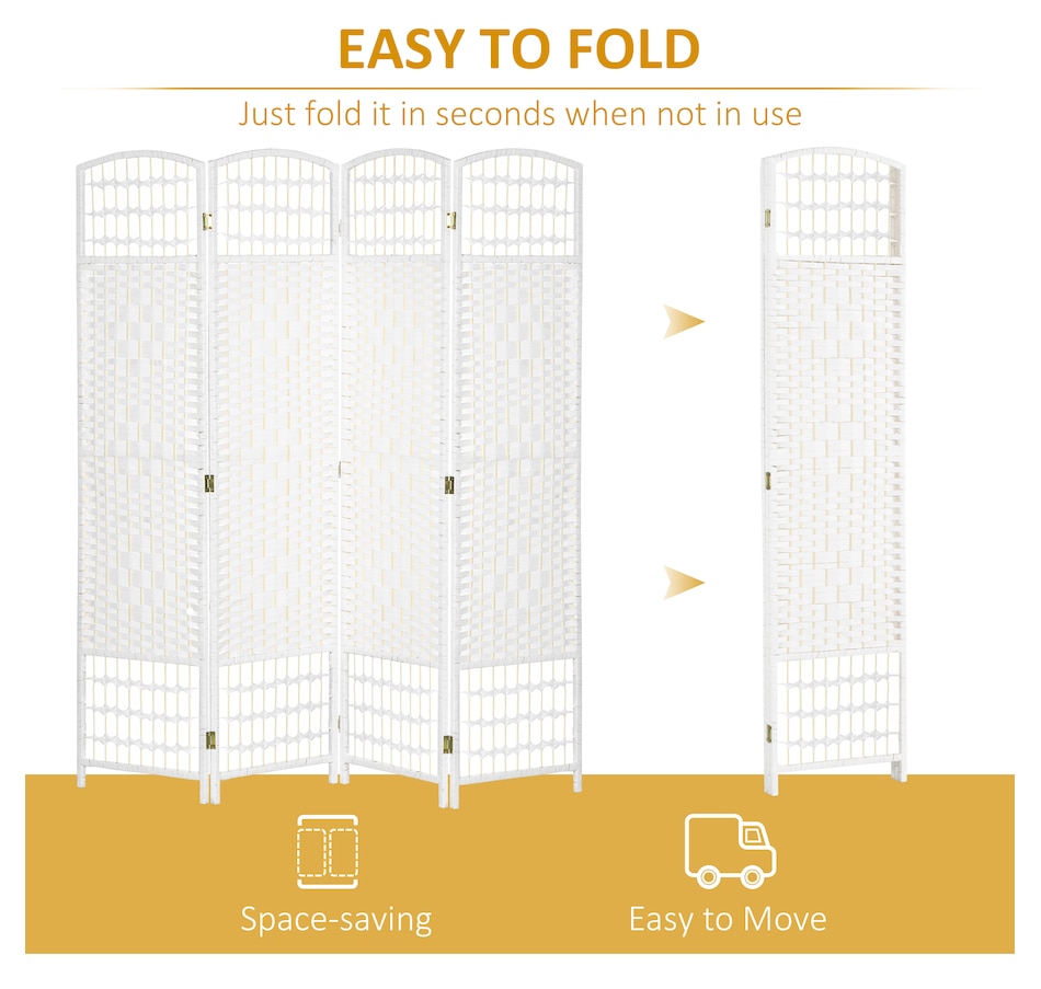 Image 964326_ALTMORE11.jpg, Product 964-326 / Price $84.99 - $91.99, HOMCOM 5.6ft Folding Room Divider, Freestanding Privacy Screen for Bedroom from HOMCOM on TSC.ca's Home & Garden department