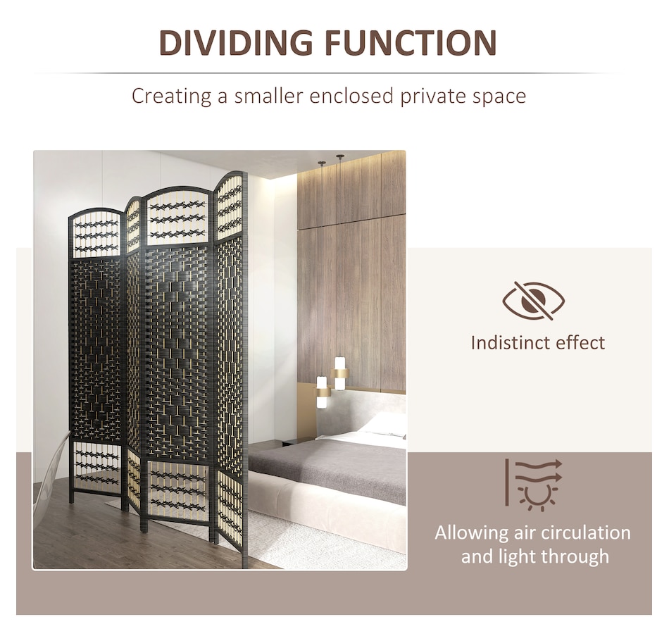 Image 964326_ALTMORE6.jpg, Product 964-326 / Price $84.99 - $91.99, HOMCOM 5.6ft Folding Room Divider, Freestanding Privacy Screen for Bedroom from HOMCOM on TSC.ca's Home & Garden department