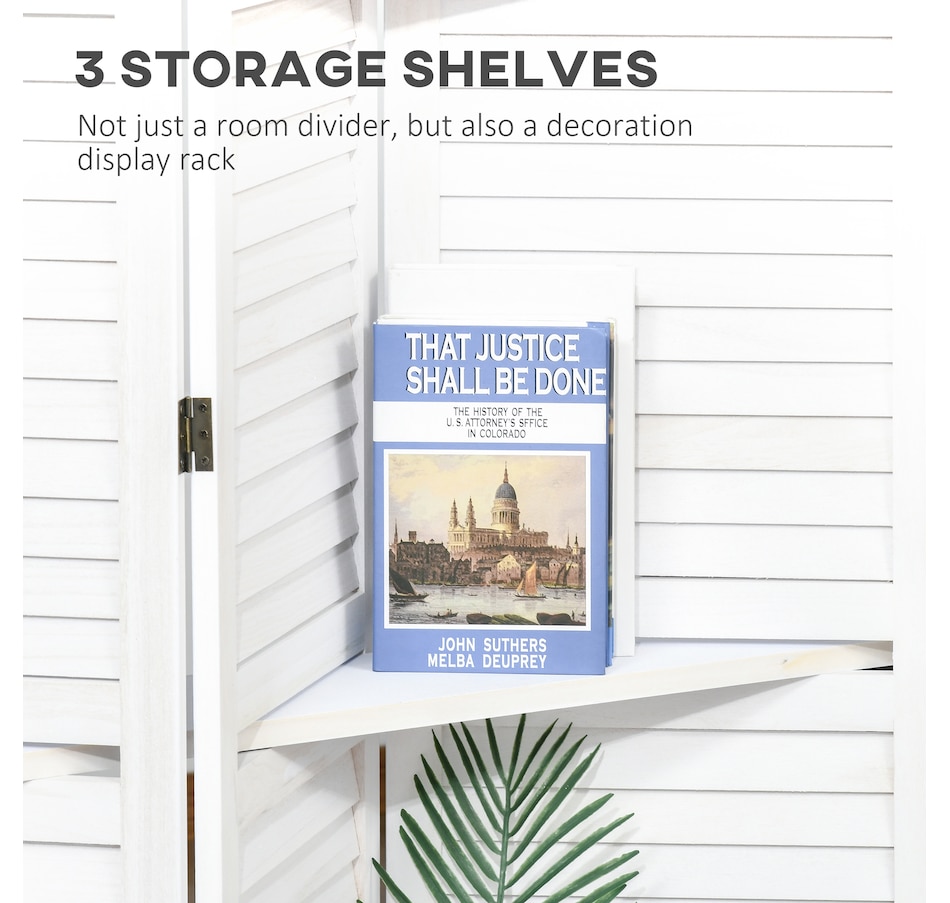 Image 964327_ALTMORE19.jpg, Product 964-327 / Price $162.99 - $169.99, HOMCOM 4-Panel Privacy Screen with Storage Shelf Foldable Design from HOMCOM on TSC.ca's Home & Garden department