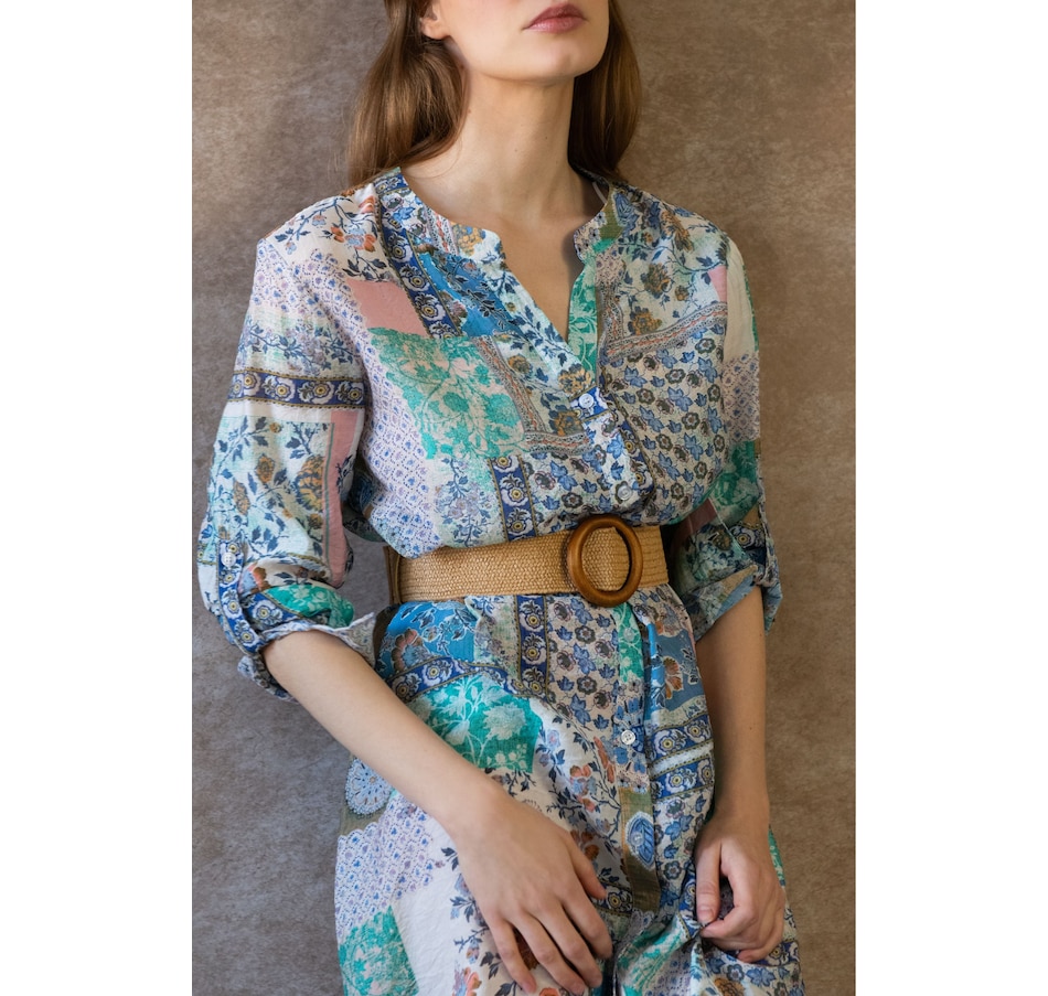 Image 964336_ALTMORE1.jpg, Product 964-336 / Price $34.99, Annick Lara Patchwork Print Boho Tunic Shirt Dress Long Sleeves from ANNICK on TSC.ca's Fashion department